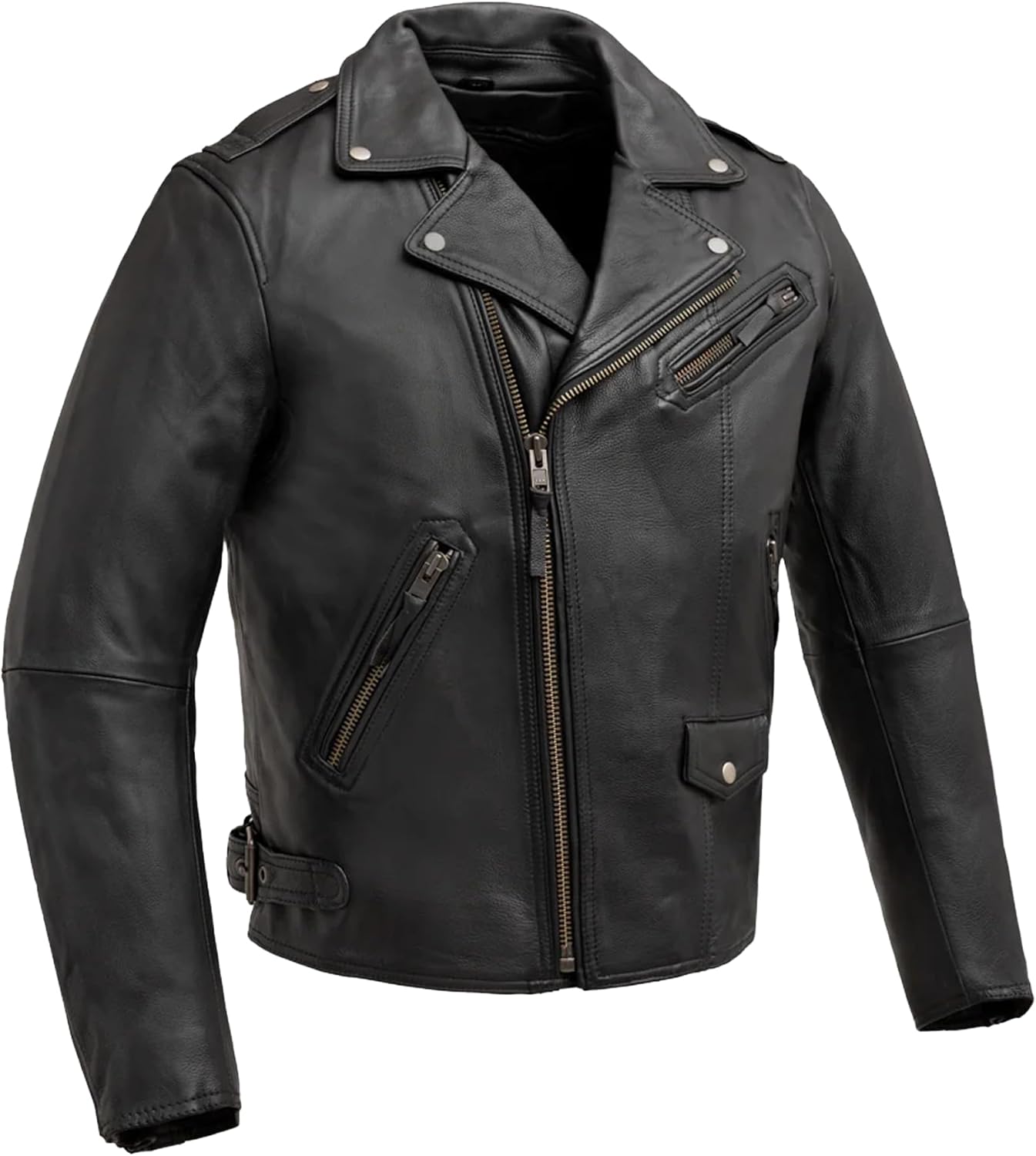 First Mfg Co - Enforcer - Men's Motorcycle Biker Riding Leather Jacket