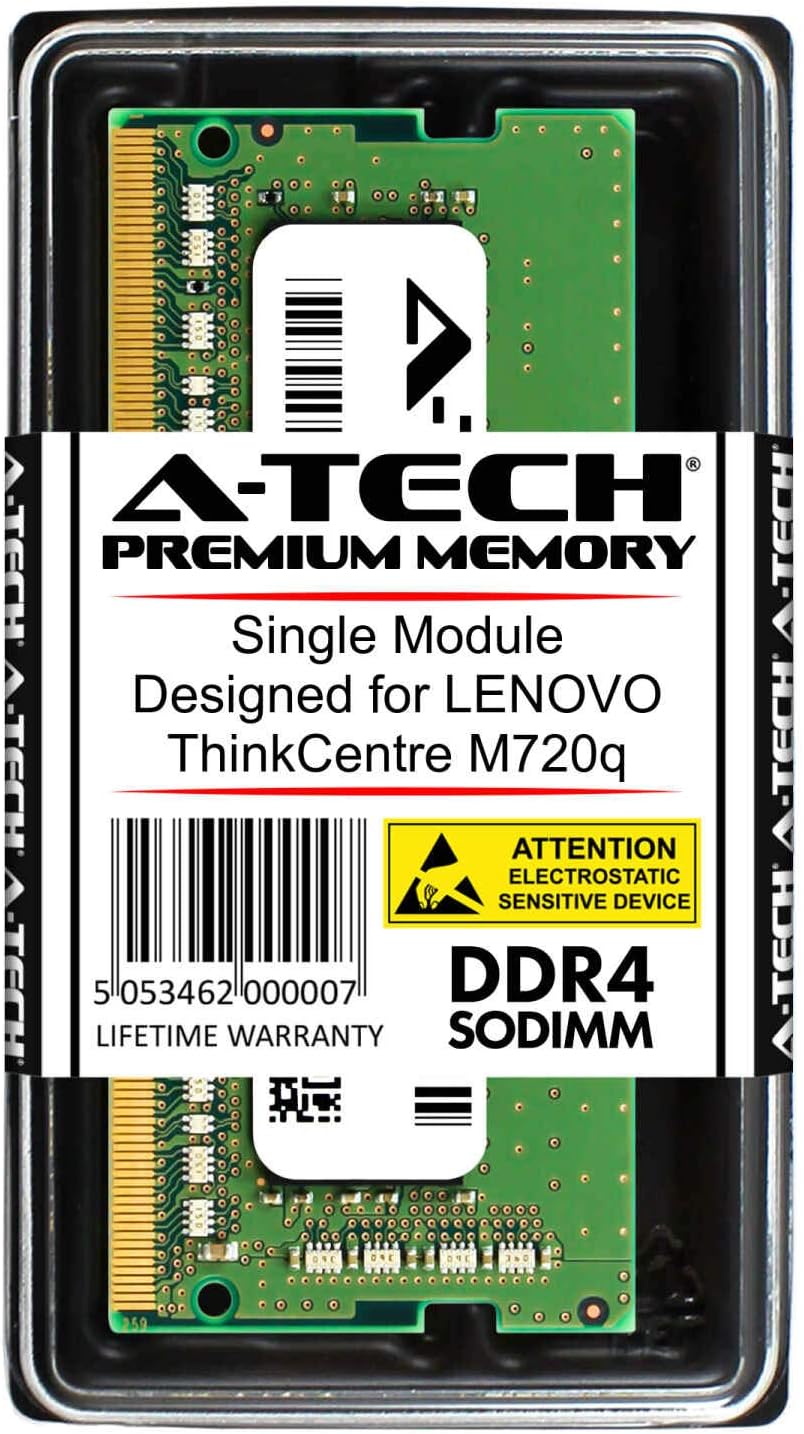 A-Tech 8GB RAM for Lenovo ThinkCentre M720q | DDR4 2666 SODIMM PC4-21300 1.2V 260-Pin Memory Upgrade Module