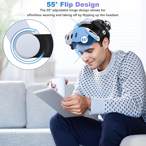 Miniatura 7 de Battery Head Strap 15000mAh for Meta Quest 32,Elite Starp Replacement Extend Playtime for Oculus Quest 32 with Rechargeable Battery 2 Pack,Charging