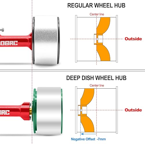 Miniatura 3 de OGRC - 4 ruedas y neumáticos de aleación de aluminio SCX24 para axial SCX24 Gladiator Bronco C10 JLU cerrojo de seguridad RC para actualizaciones de