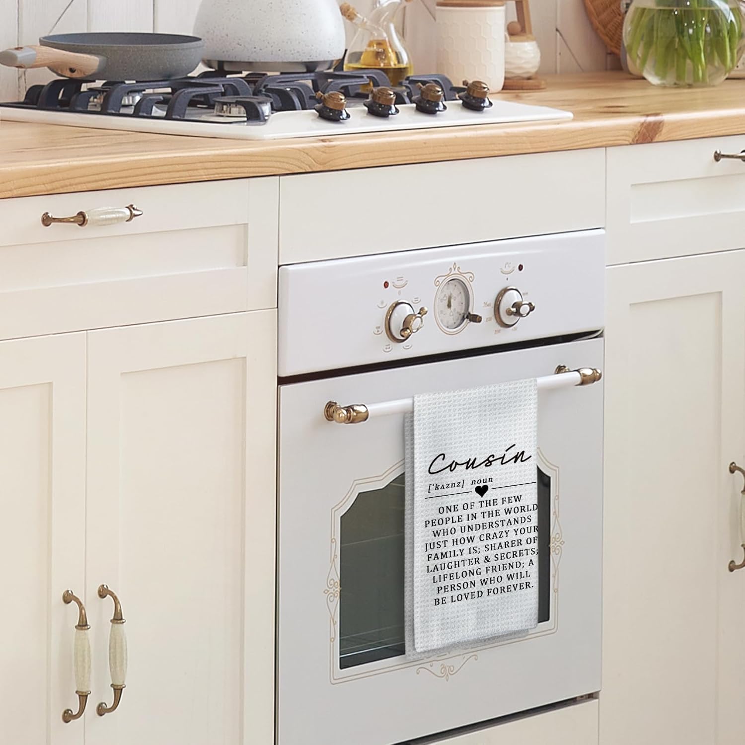 Cousin Gifts Kitchen Towels, Cousin Definition Hand Towels, CousinGifts for Women Men, Best CousinGifts Dish Towels Tea Towels for Kitchen, Gifts for Cousins Female Male, 16x24inch - Image 2