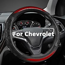 GIANT PANDA Steering Wheel Cover for Chevy Silverado - Car Steering Wheel Cover for Chevrolet Colorado Tahoe - Red