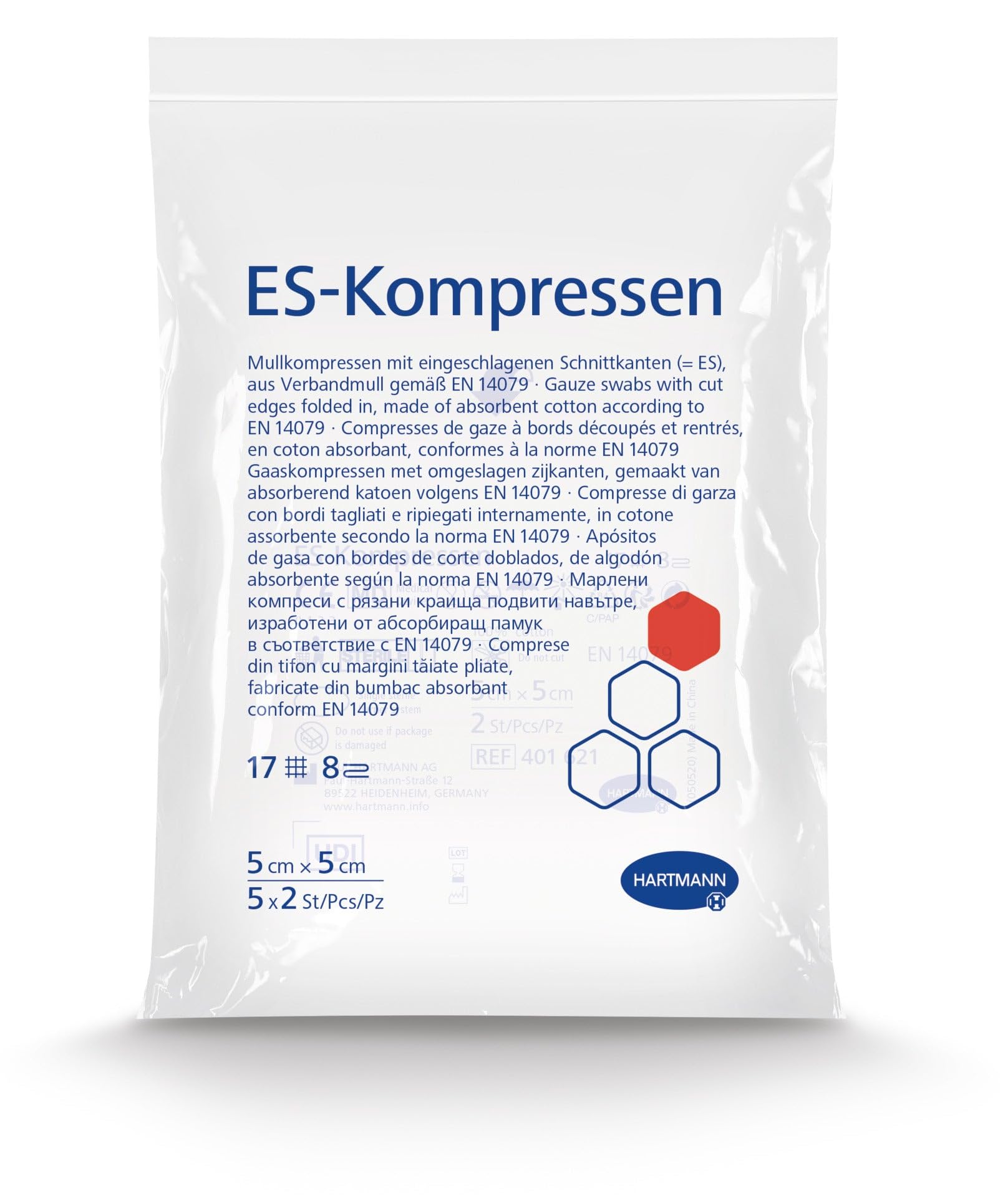ES-Kompressen unsteril 10x10 cm 16fach, 100 St, 100 St