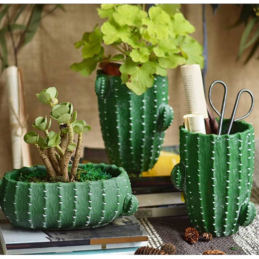 Amazon.co.jp: WAYUTO セメントプランター サボテン型