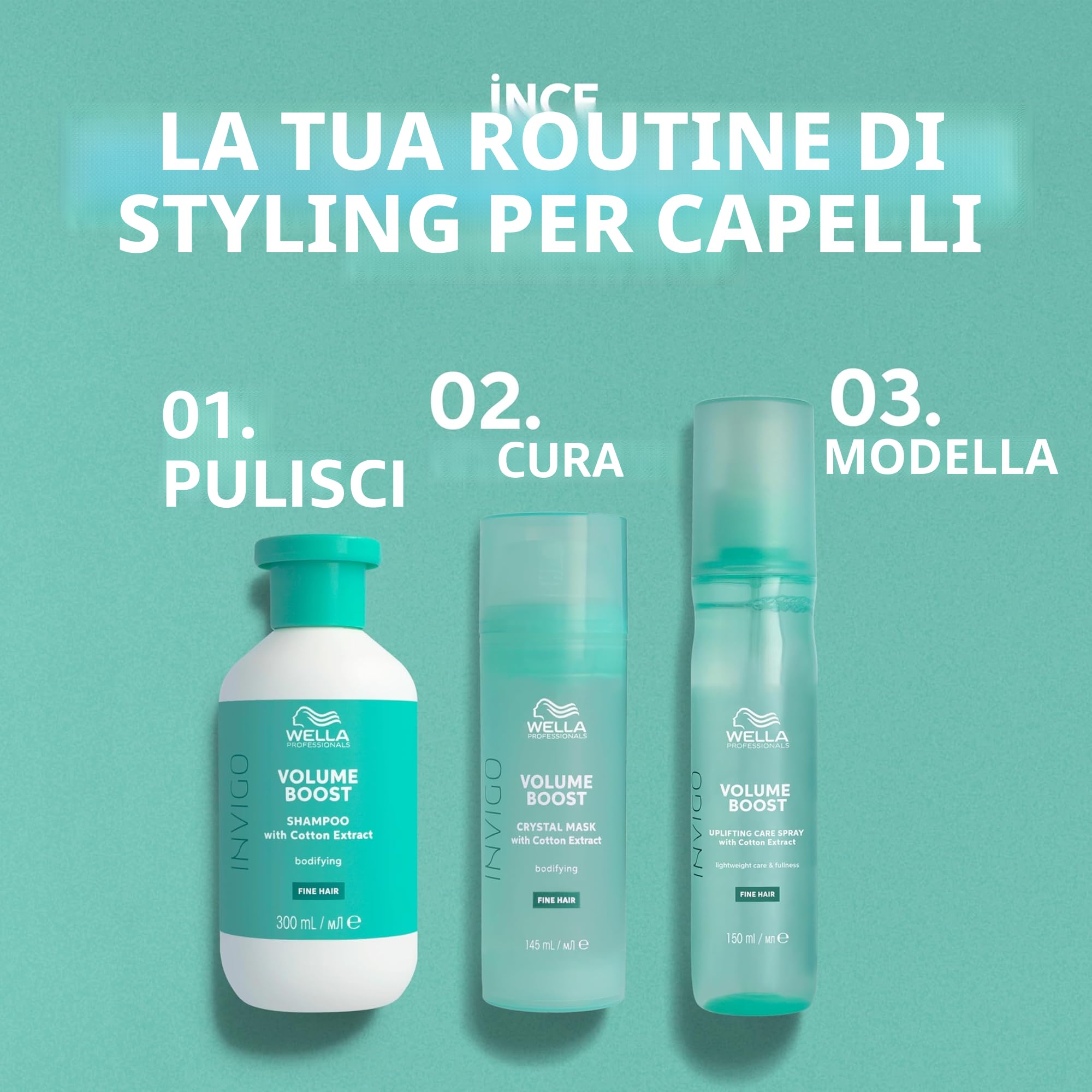 Wella Professionals INVIGO VOLUME BOOST Bodifying Shampoo – Shampoo volumizzante con Volume Boost Blend, ideale per capelli da normali a fini 300 ml