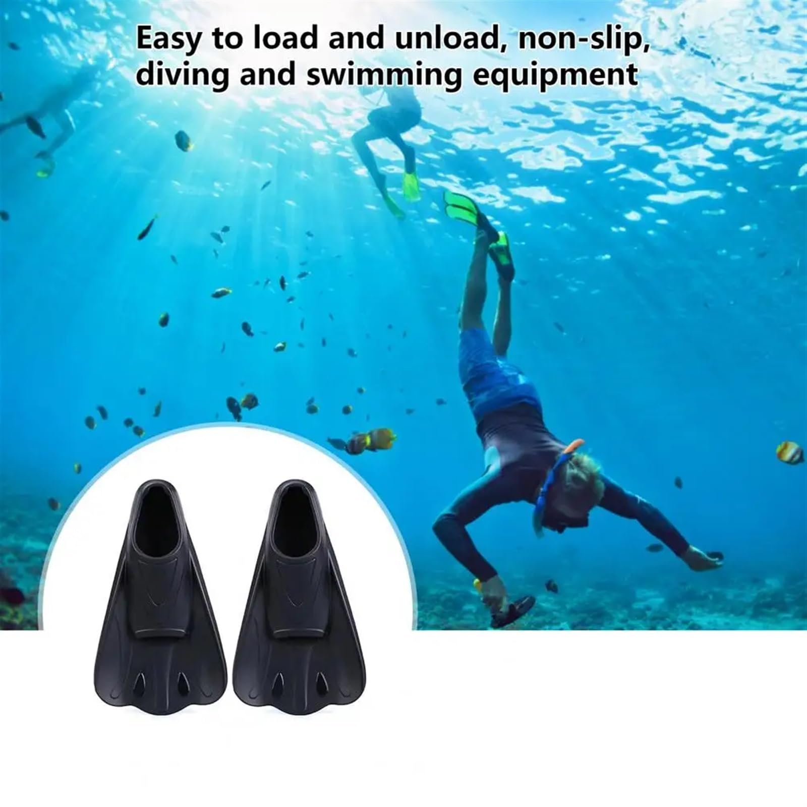 Pinne Immersioni 1 paio di pinne da nuoto comode antiscivolo professionali in silicone for allenamento corto for sport acquatici