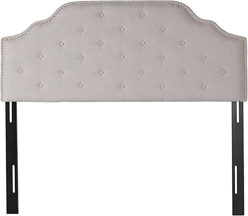 Christopher Knight Home Austell - Cabecera de tela, tamaño Queen  Full, color gris claro