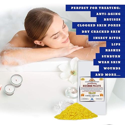 Miniatura 3 de Pastellas de cera de abeja amarilla de grado cosmético natural triple filtrado ideal para el cuidado de la piel fabricación de velas y bálsamos