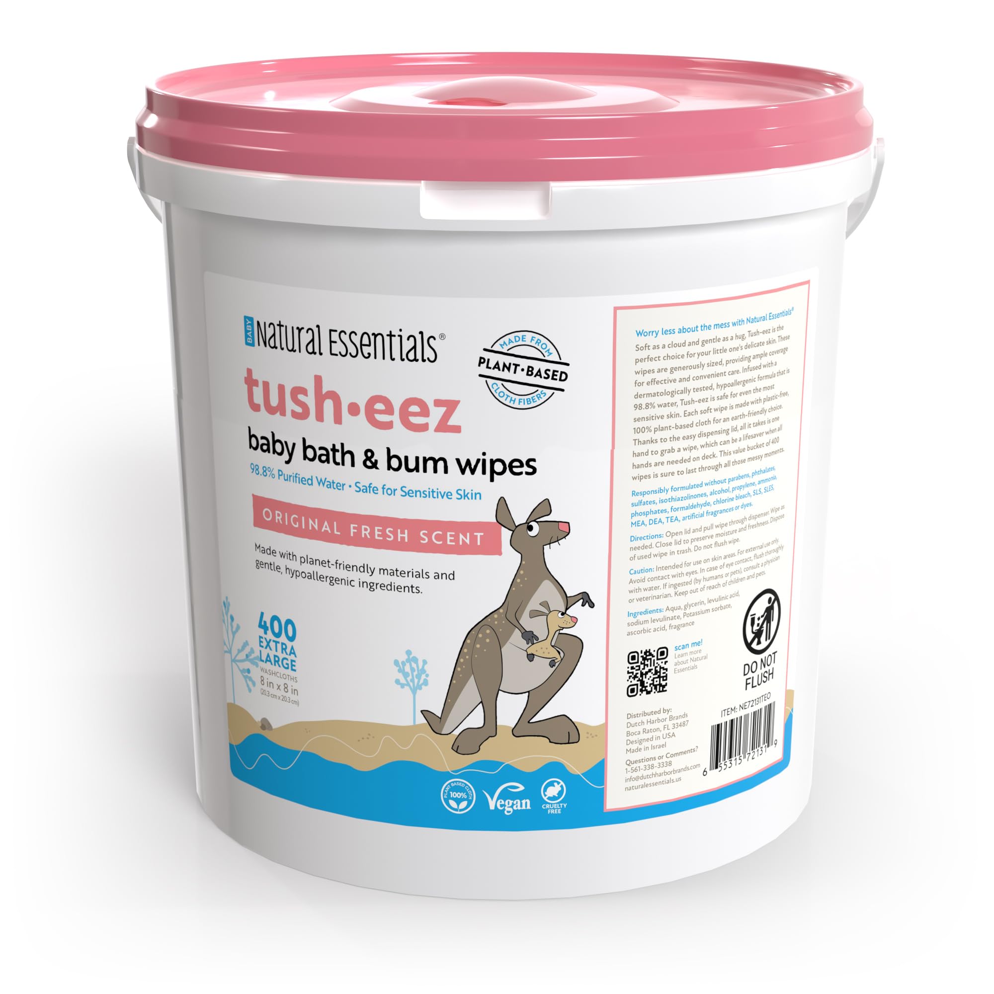Tush Eez 400ct Baby Wipes Plant Based And Water Based Desertcart