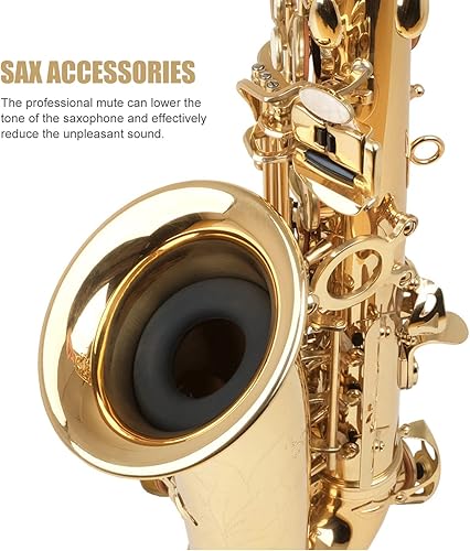 Miniatura 9 de Vaguelly Silenciador de silicona para saxofón de silenciador, amortiguador de silencio para saxofón alto tenor, accesorio