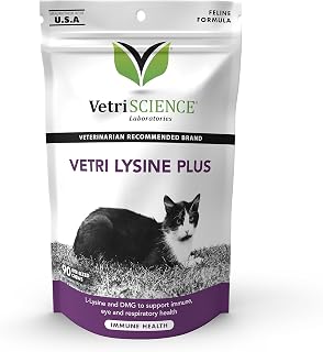 VetriScience Laboratories - Vetri Lysine Plus, Immune Support Supplement for Cats, 90 Bite Sized Chews