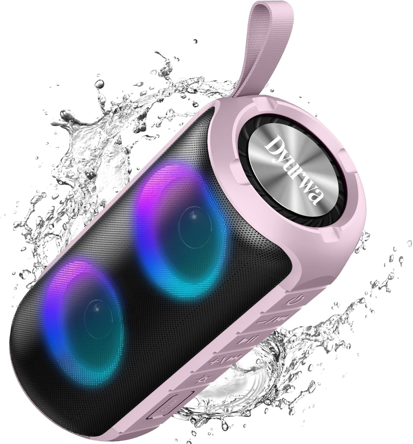 Bluetooth Speaker, 2026 NEW Portable Wireless Speaker, 24W Super Loud,TWS Pairing, Colorful RGB Lights, IPX7 Waterproof, 12H Playtime, HD Call for Outdoor/Home/Party/Beach, White Elephant Gift Pink - Image 9