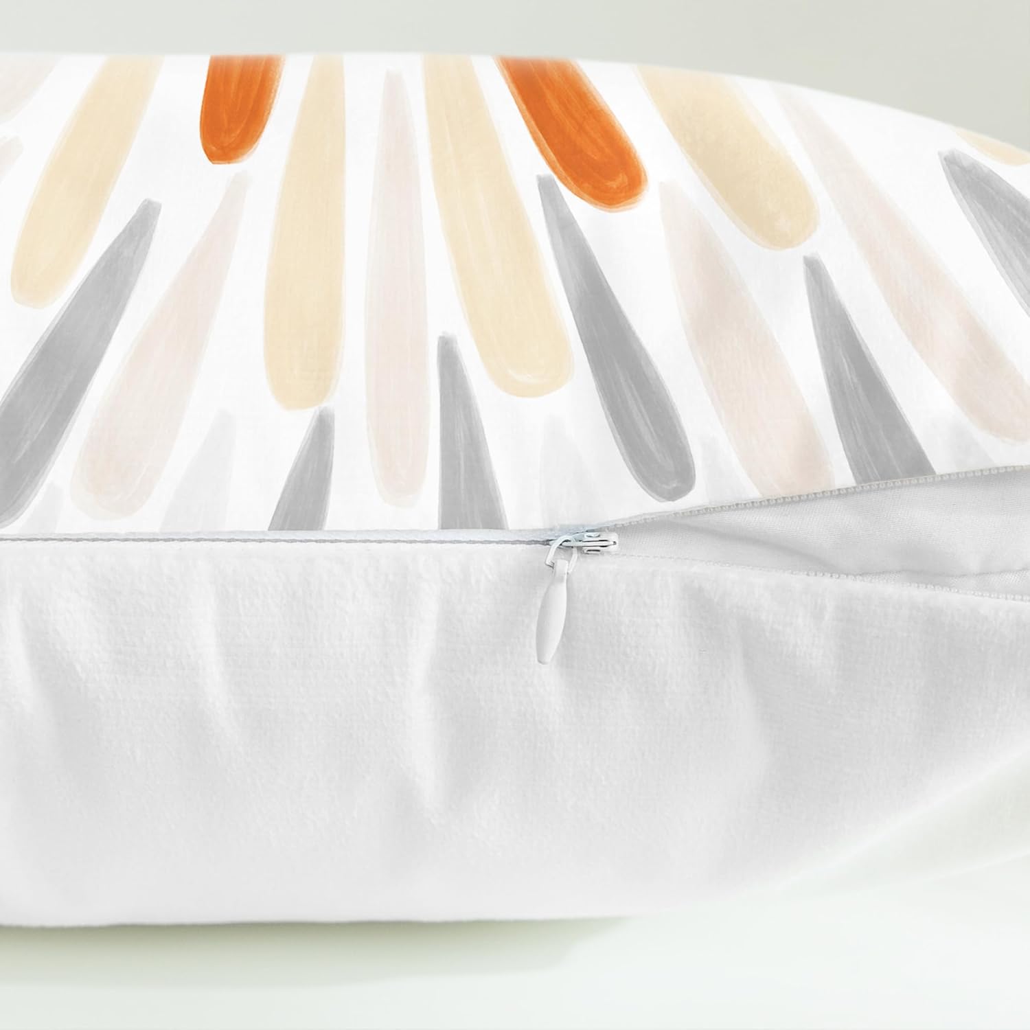 CaliTime Throw Pillow Covers Decorative 18 X 18 Inches Pack of 2 Cozy Fleece Gorgeous Fireworks Cushion Cases for Couch Bed Sofa Farmhouse Decoration Burnt Orange Grey - Image 7