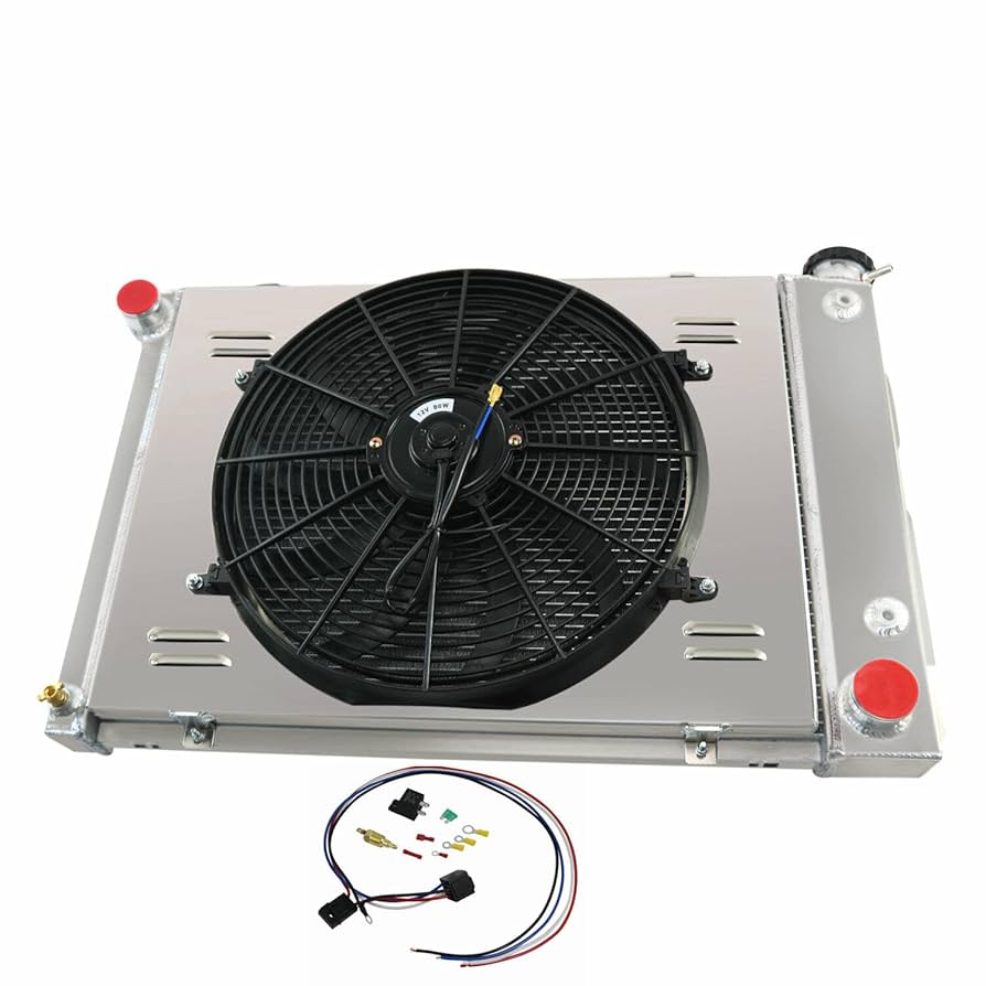 ラジエーターシュラウド Amazon | Cubauto 3列アルミラジエーター+シュラウドファン 67