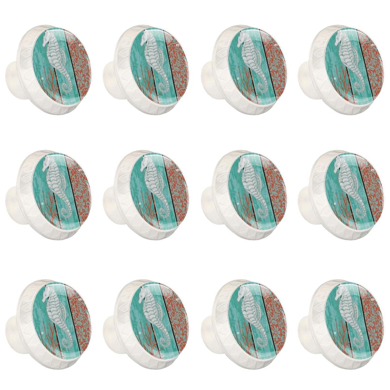 Boutons d'armoires de cuisine ergonomiques poignée ronde motif hippocampe