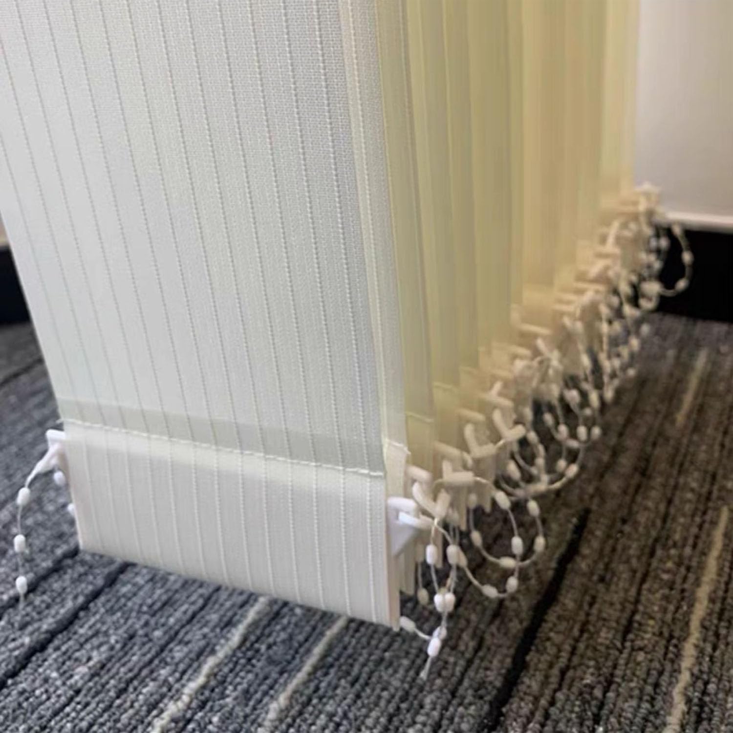 Cortina Lamas Verticales para Ventanas,Persianas Venecianas Opaca,Persianas Verticales Blackout para Puerta Interior,con Pesas y Cadena,Personalizable,Ancho x Alto (120cm x 200cm)