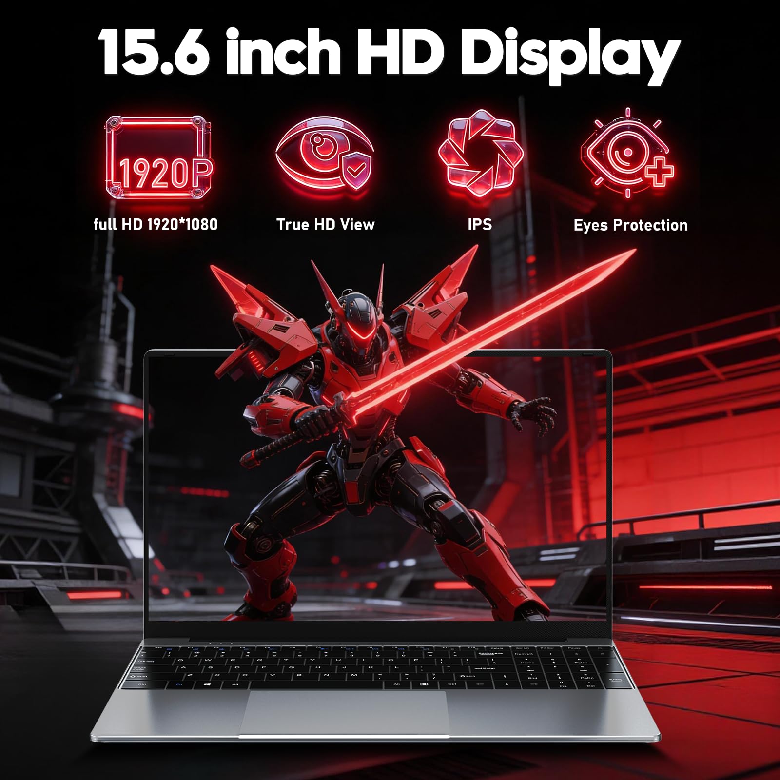 FUNYET Laptop - 15.6'' FHD 1920×1080 Display Computer with 4425Y Processor(Up to 1.7GHz), 8GB RAM DDR3 256GB SSD Notebook Support WiFi 5 BT 4.2 USB 3.0 TF Card HDMI Suitable for Students and Business — view 6