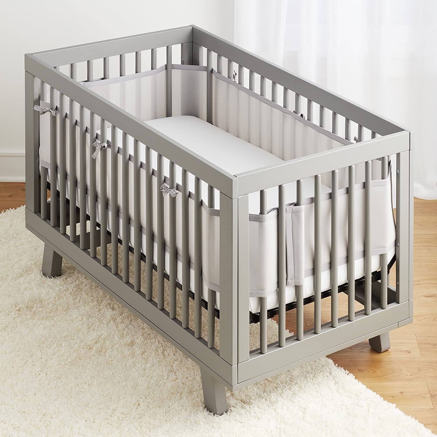 Bettumrandung Babybett,Baby Nestchen Bettumrandung,Kopfumrandung Babybett,Babybett Atmungsaktiver Kollisionsschutz,Babybett Umrandungen,für Neugeborene,Jungen und Mädchen