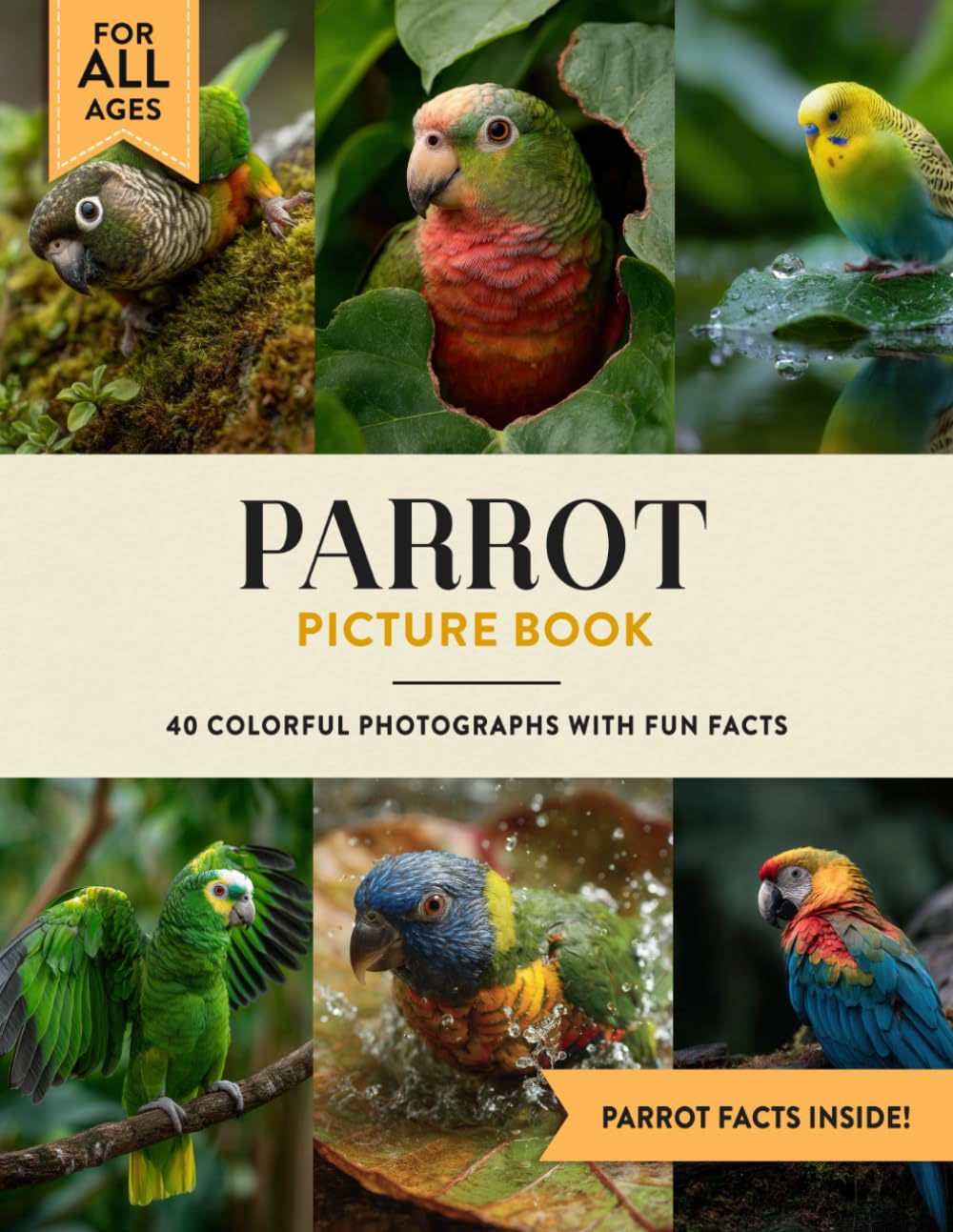 Parrot Picture Book: Learn All About Parrots with Fun Photos and Parrot Facts for Kids & Adults