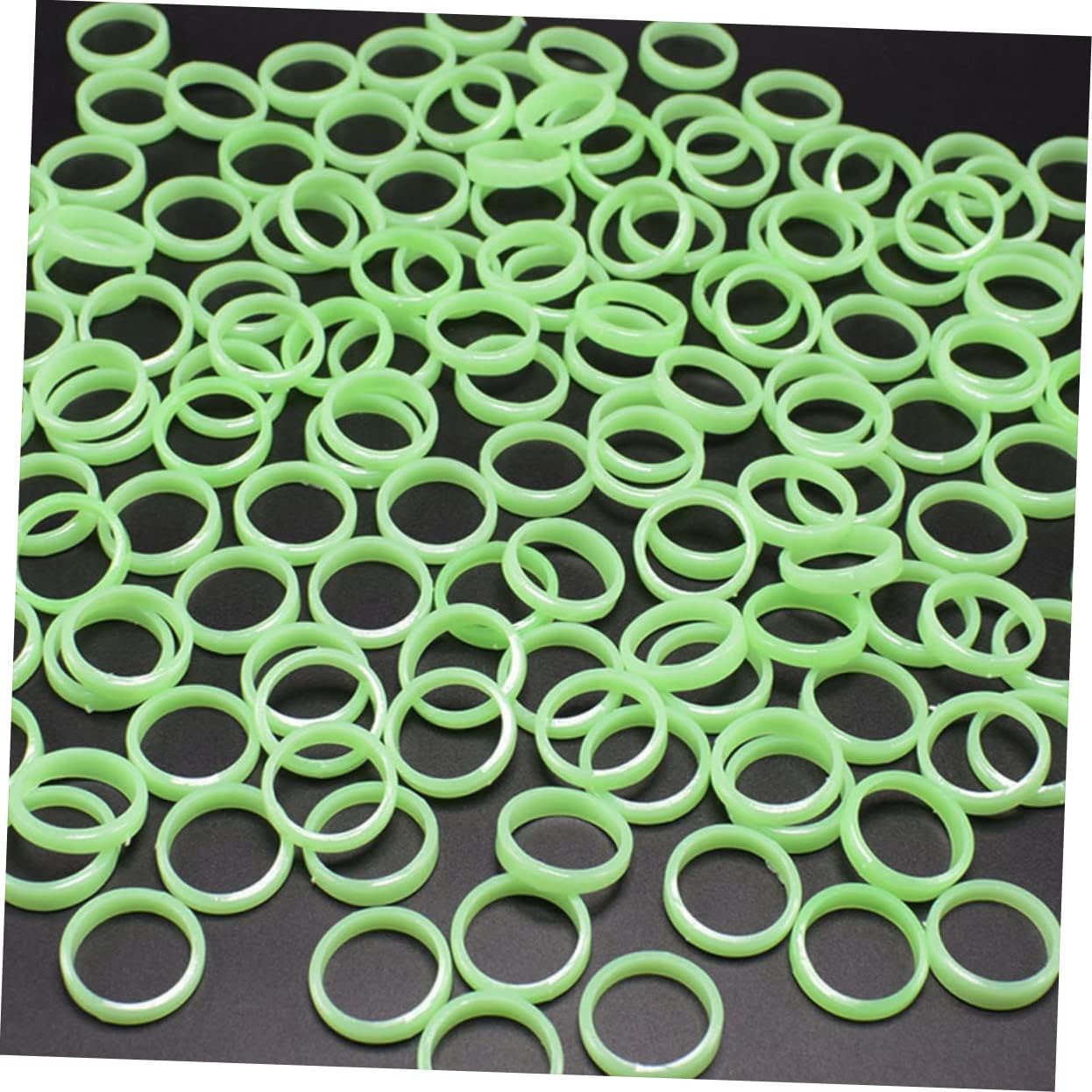 200 Pcs Party Supplies Glow-in-the- Fluorescence Ring Finger Decoration Luminous Ring Finger