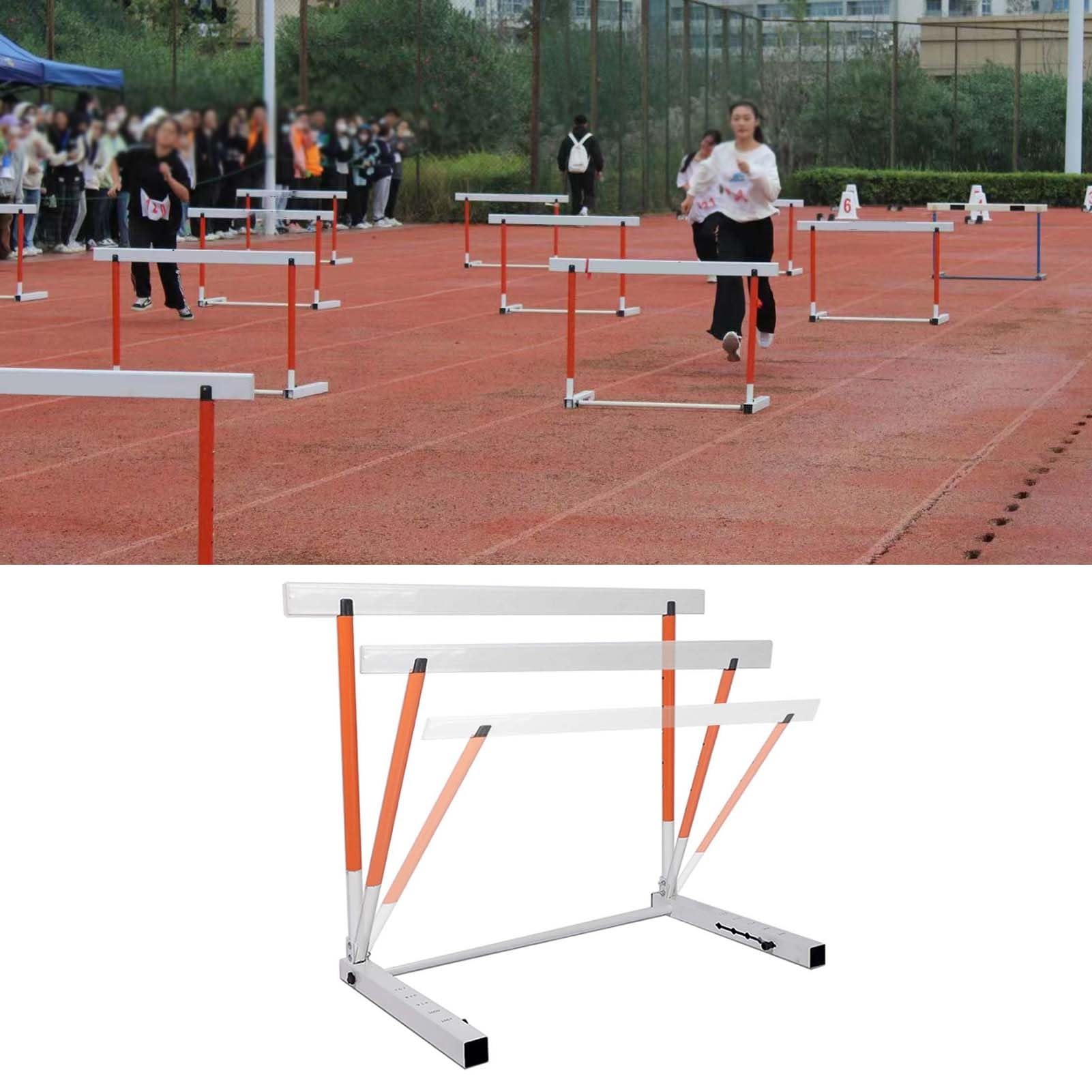 Genérico Equipo de Entrenamiento con Vallas para Gimnasio Escolar, obstáculos de Velocidad y Agilidad Plegables, Vallas Ajustables para Pista y Campo, Vallas Profesionales para niños Adultos