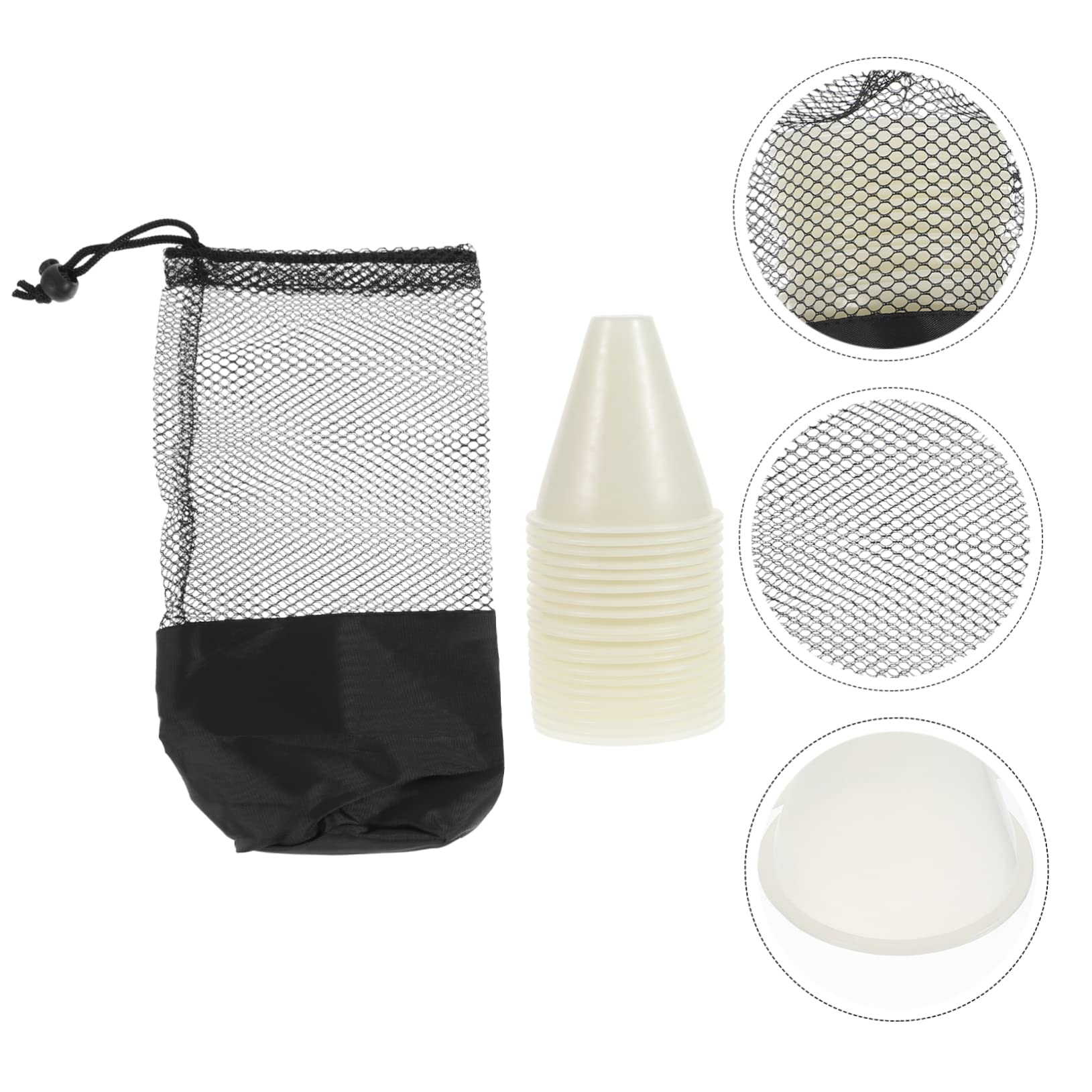 MUSISALY 1Set Luminous Sports Training Cones Roller Skating Agility Markers with Carry Bag for Adults for Soccer Drills and Night Practice