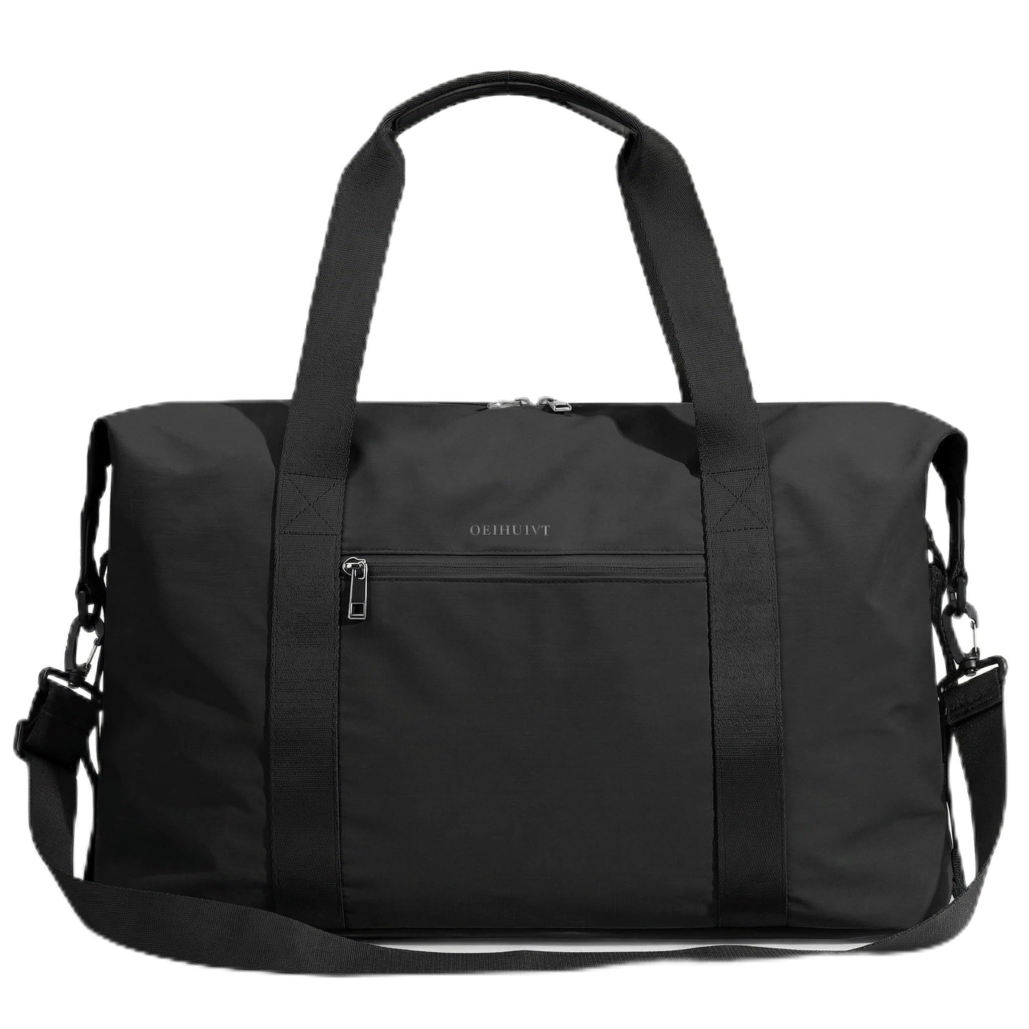 Oeihuivt Weekender Bags for Women - 21 Inch Large Travel Duffel Bag 2-Piece Set with Shoe Compartment Heavy-Duty