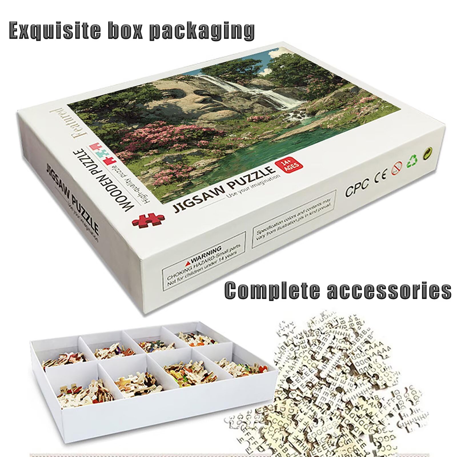 Puzzle 2000 elementów dla dorosłych, abstrakcyjne, drewniane puzzle, 99 x 71 cm, części ściśle do siebie pasują, dla mężczyzn, kobiet, starszych seniorów, dekompresji, letnia dekoracja ścienna