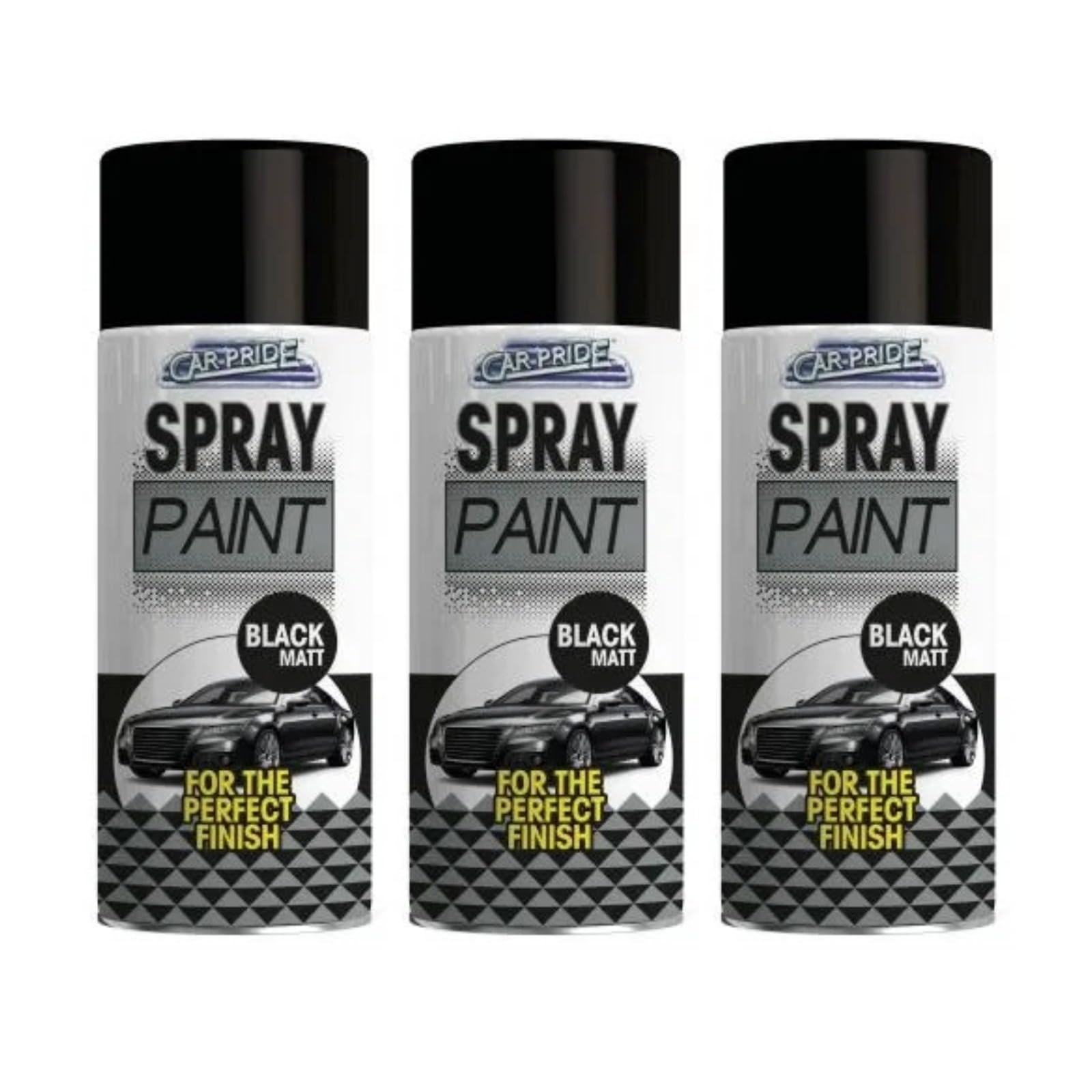 Ysamax 3Pcs 400Ml Matt Black Car Spray Paint, Fast-Drying, Provides Elegant And Professional Look, Excellent Resistance To Fading, Chipping, And Scratching, (3Pcs)