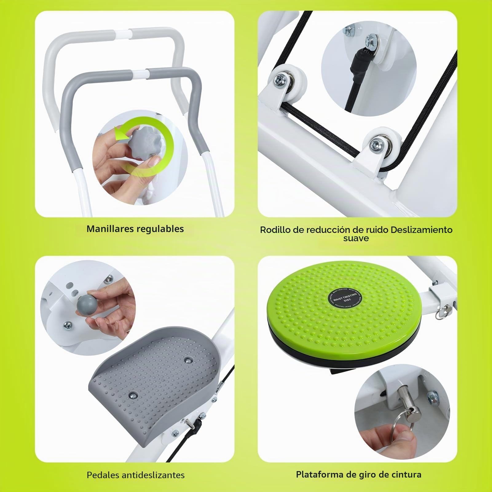 Máquina escaladora vertical de entrenamiento de cuerpo completo para gimnasio en casa, diseño compacto plegable con rango de escalones extendido, manubrio ajustable para ejercicio en
