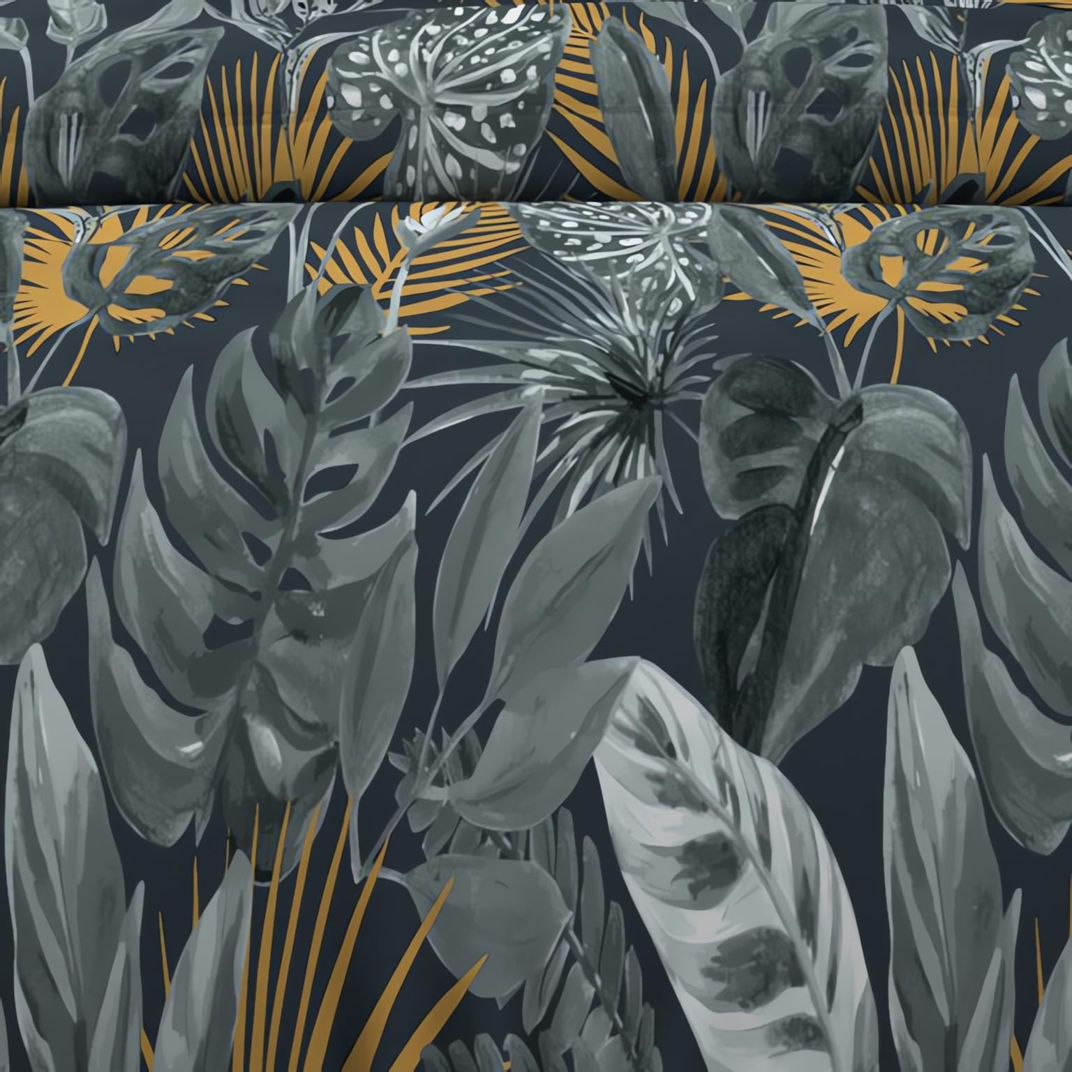 Soleil d'ocre, Tropic Blue Cotton Duvet Cover Set, 57 Thread Count, 240 x 220 cm, 220 x 240 cm - Image 3