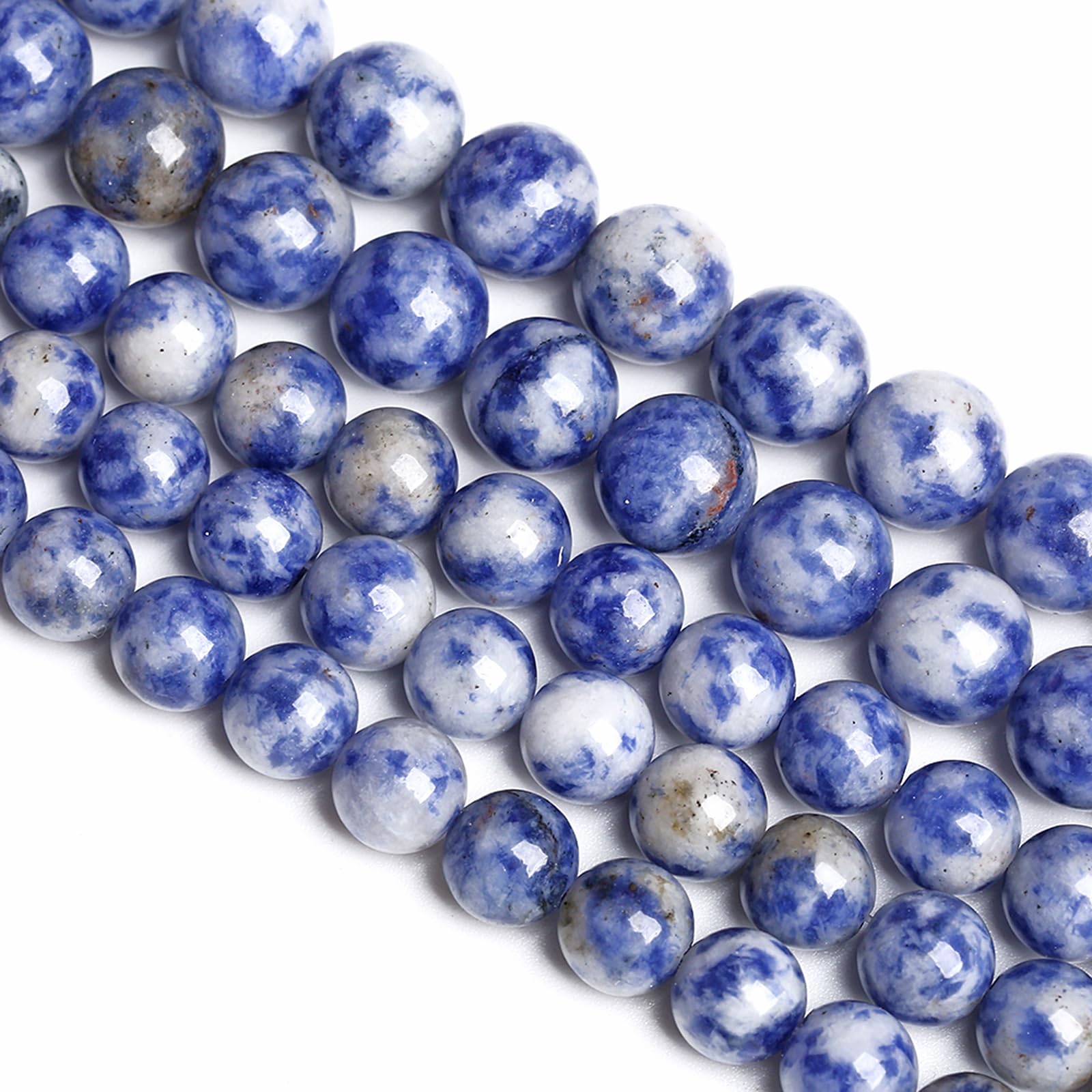 10MM 36PCS Sodalite Natural Stone Spacer Loose Beads for Jewelry Making DIY Bracelet โ image 1