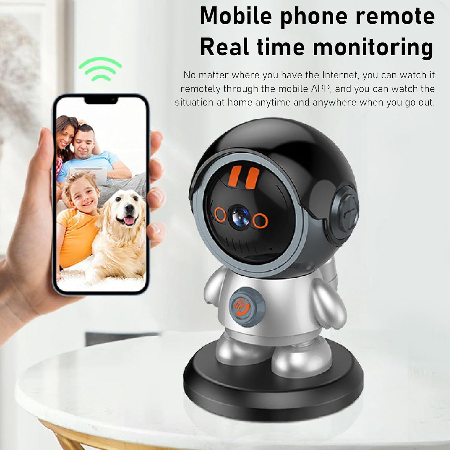 Sanpyl Indoor Camera, 1080P Robot Camera for Home Security, Pet Camera Baby Monitor with APP, Smart Rotatable Camera with Motion Detection, 2 Way Talk, Night Vision