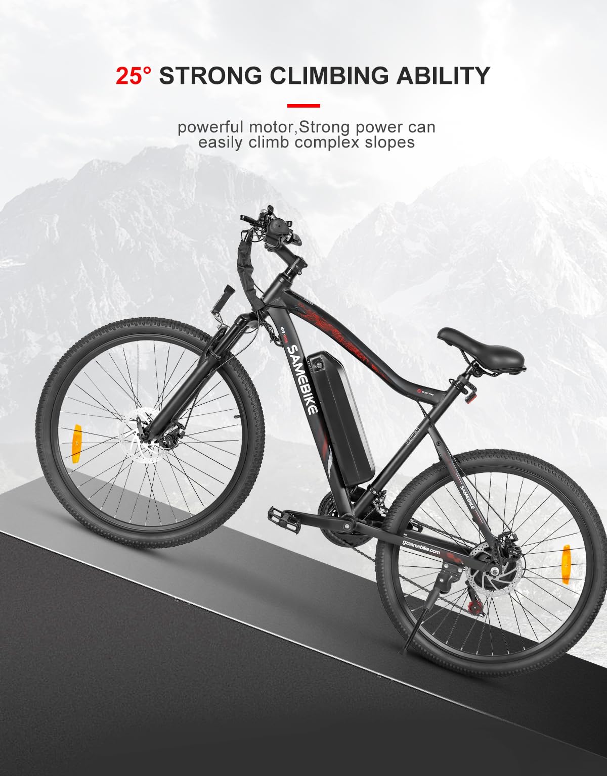 SAMEBIKE Bicicletta Elettrica per Adulti 26'',Bici Elettrica con Pedalata Assistita,City E-bike Unisex Adulto,Batteria Rimovibile 36V13AH,Bici Elettriche per 21 Velocità Uomo/Donna
