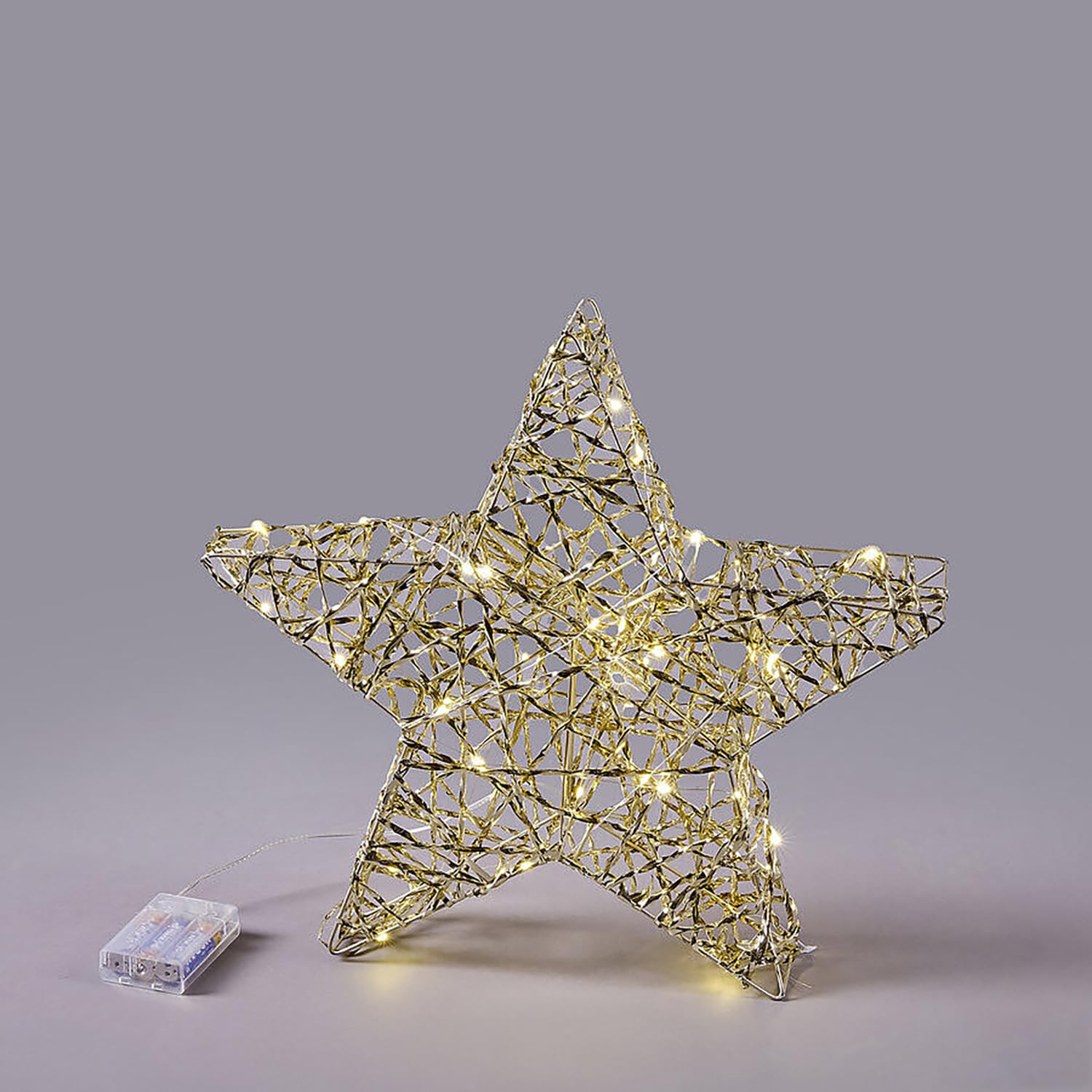 EDG Enzo De Gasperi Sphere Candle with Stars in Oud Glass D13 cm Red