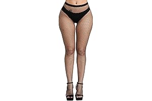 Women's Fishnet Stockings: Thigh-High, Wide Fishnet Tights