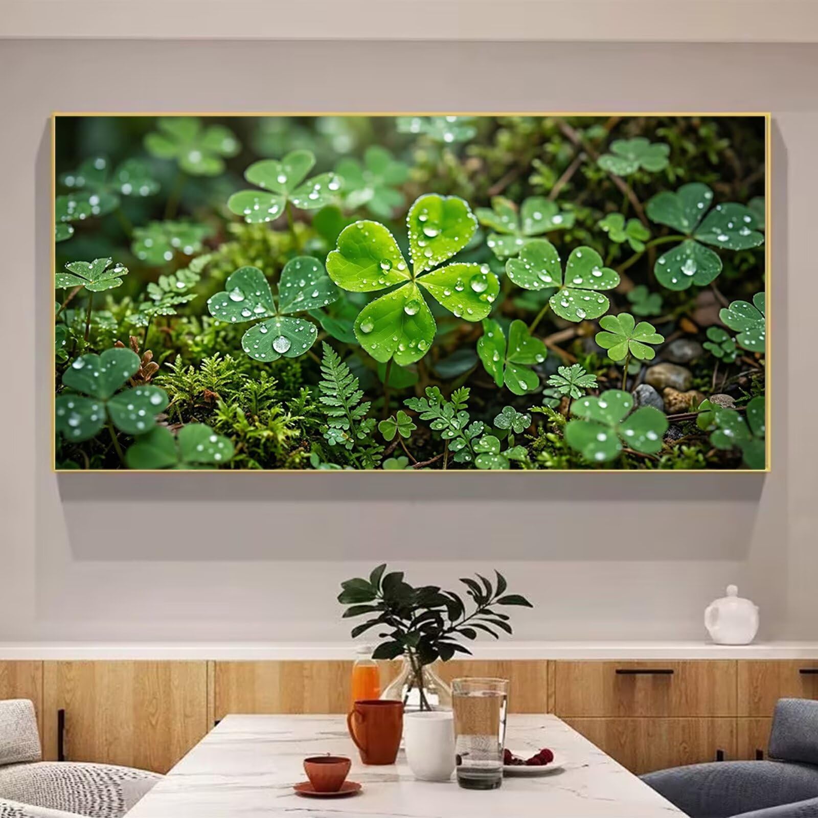 Diamond Painting Grün Diamond Painting Erwachsene Groß XXL Anlage, 5D Full Eckige Steine Drill Diamanten Malen Nach Zahlen, DIY Set Kreativ Set für Erwachsene Home Decor Wanddeko 60x120cm, Cod-964