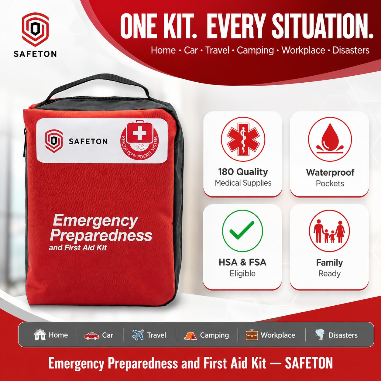 Kit de emergencia First Aid Kit: Añadir al equipo de camping, hogar, dorm, equipo de supervivencia y equipo, caza, accesorios de camping, kit de supervivencia para coche, accesorios de viaje