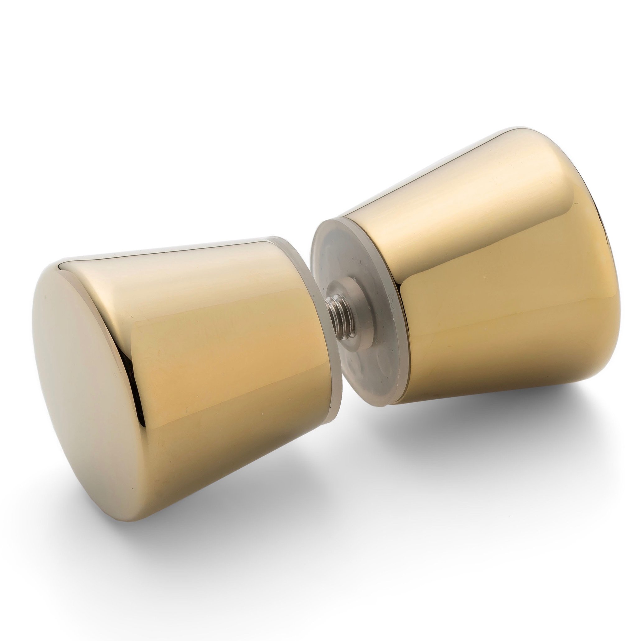 Shower Part Gold Showerpart Cone Shaped Shower Door Handle/Knob L050g, Shower Handle Screw Diameter 5.8Mm, Suits Glass Thickness 5Mm-10Mm, Effect Solid Zinc Alloy, Shower Door Replacement Parts, 1X