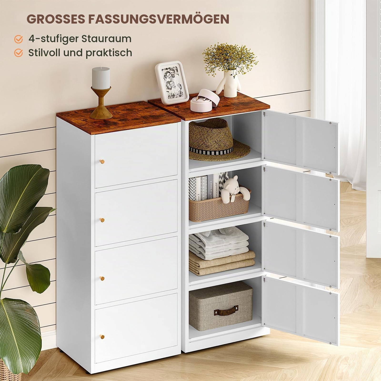 Sightlife Metall Kommode Sideboard Metallschrank Hochschrank Vorratsschrank Regalschrank Aufbewahrungsschrank Aktenschrank Highboard Allzweckschrank Mehrzweckschrank Hochschrank Schmaler