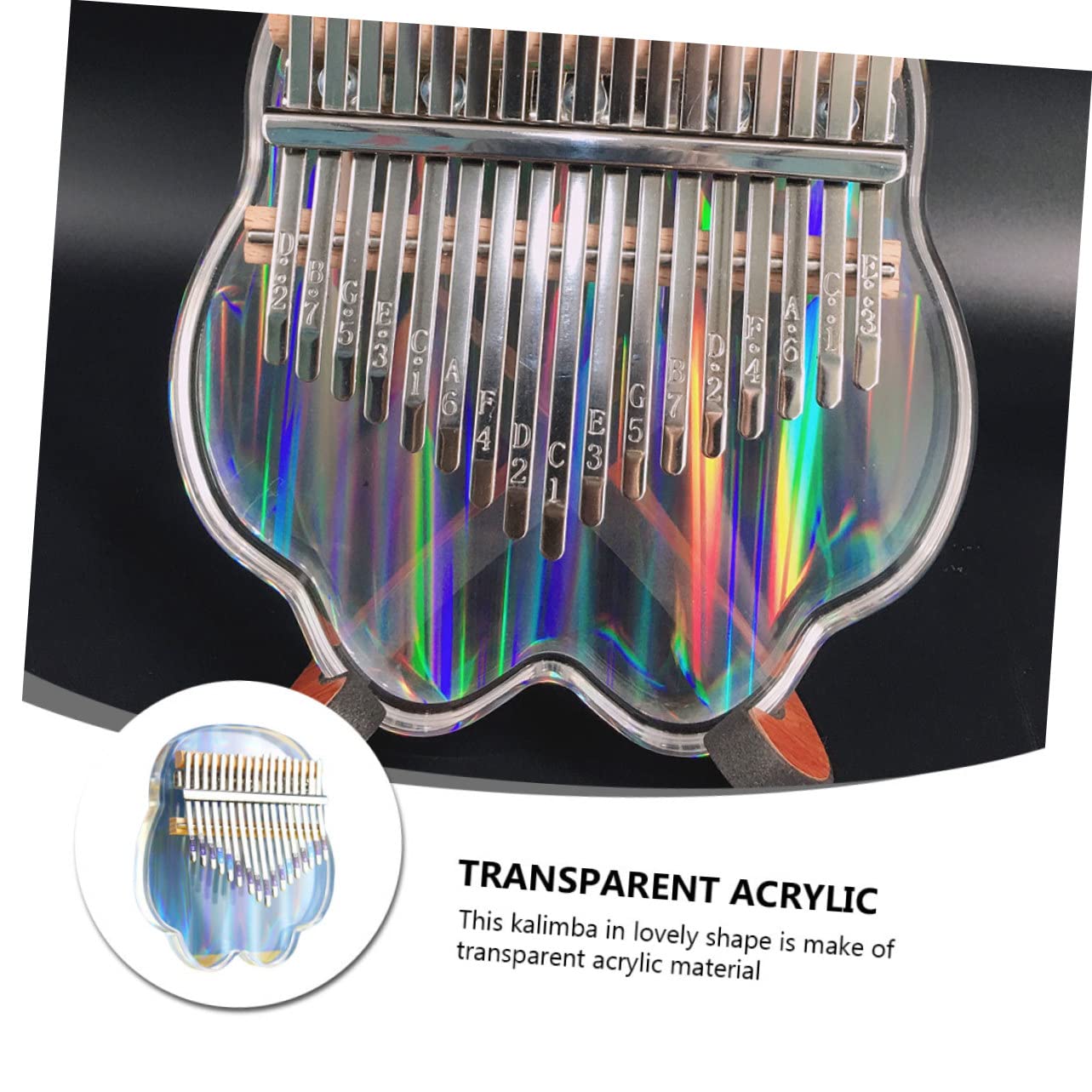 Kalimba Strumento Musicale 17 Tasti Acrilico Pianoforte A Pollice Per Principianti Dito Forniture Musicali Leggero Portatile