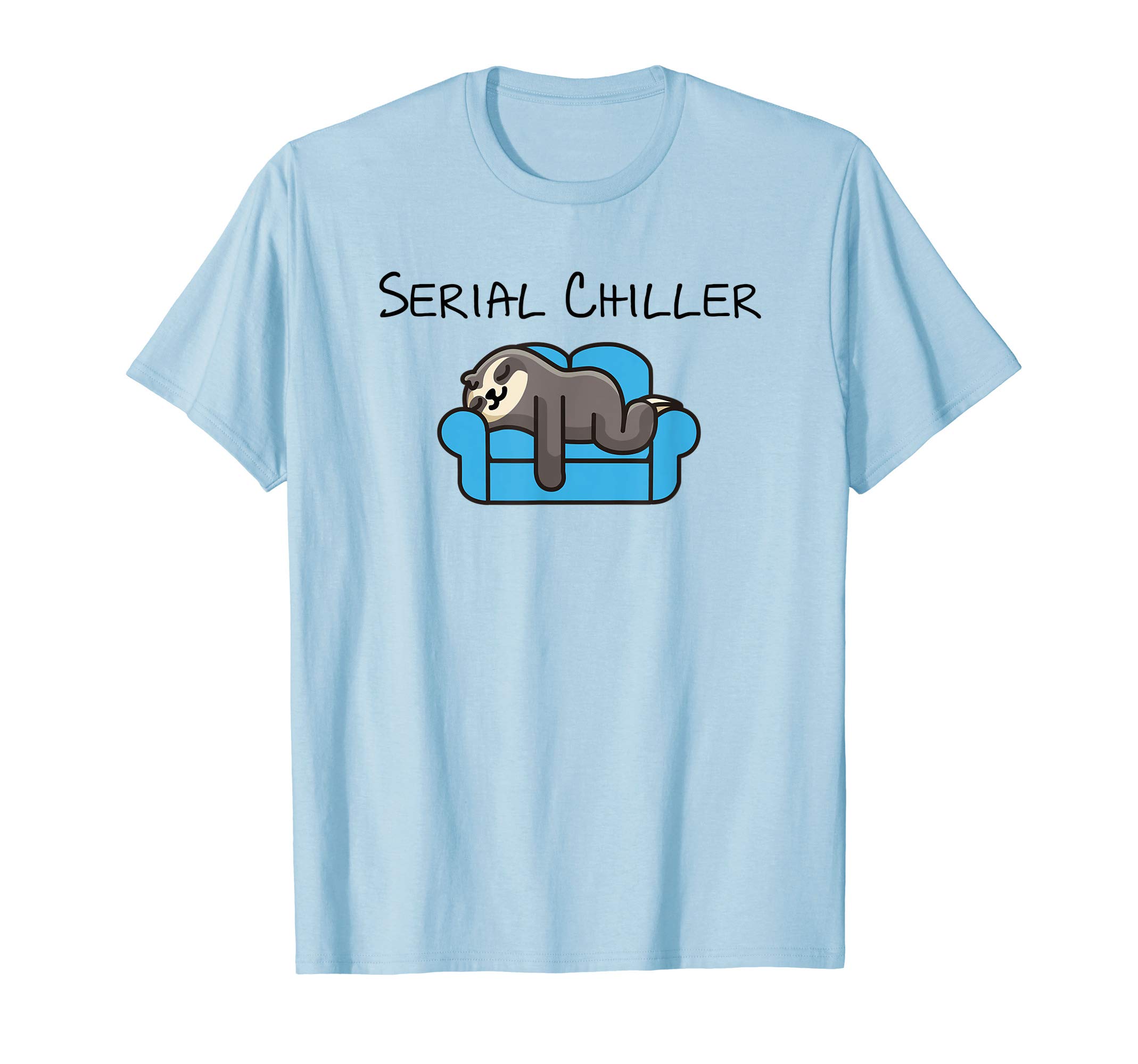 Sloth serial chiller napping tees, shirtsFunny Serial Chiller sloth napping on couch T-Shirt