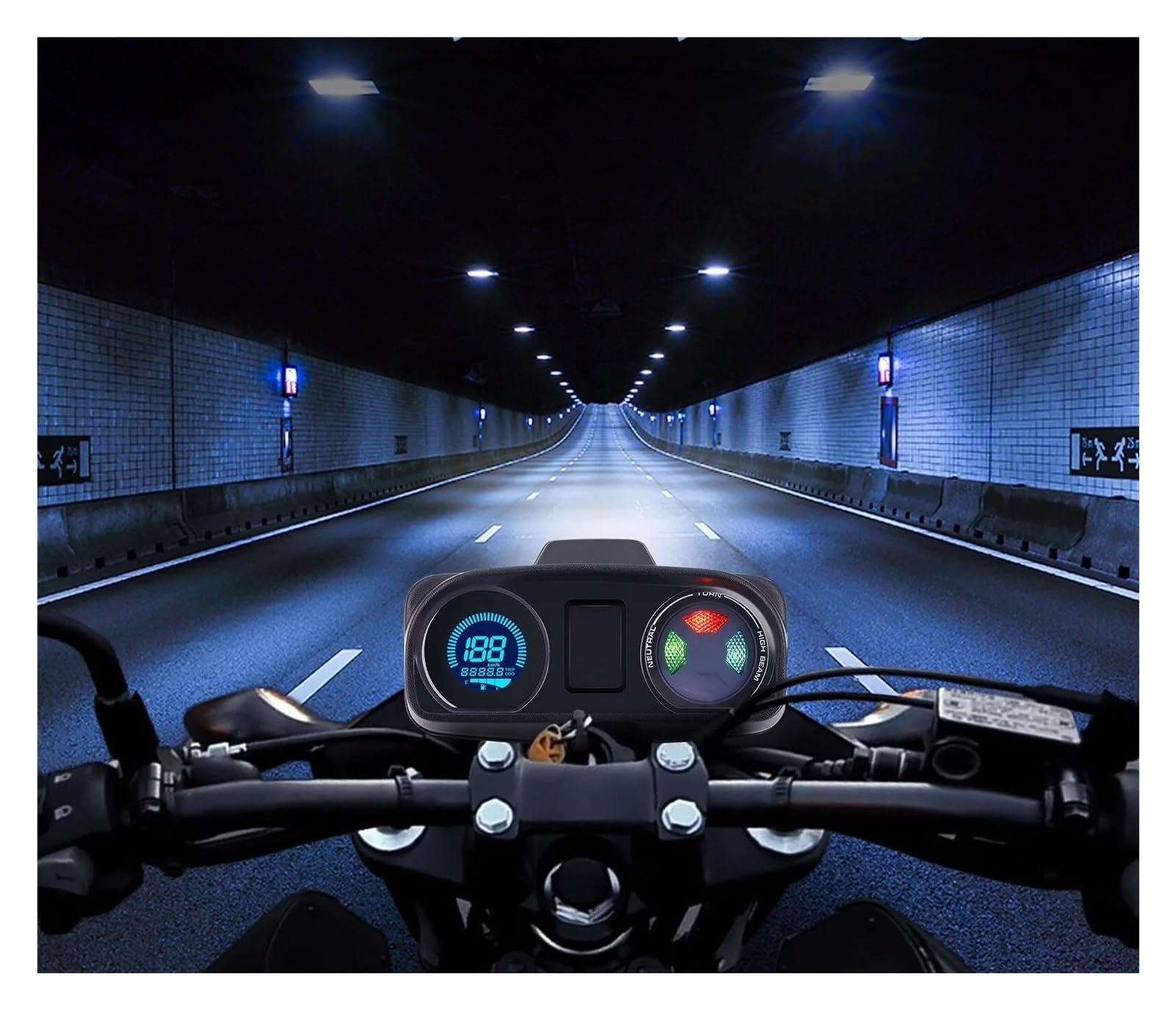 Contagiri contachilometri Tachimetro Universale Per Moto 12V Indicatore Livello Carburante Retroilluminazione A LED Digitale Moto 12V Per Titan Per CG 150 Fan