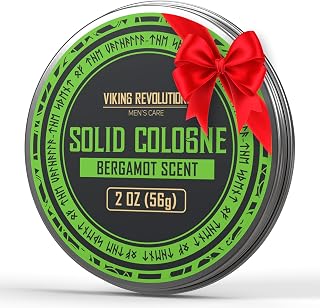 Viking Revolution Bergamot Solid Cologne for Men - 2 Oz Balm Cologne Travel Wax (1 pack, Bergamot)