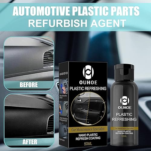 Miniatura 2 de Kit renovador de plástico definitivo, agente de recubrimiento revitalizante de plástico para automóvil, revestimiento refrescante de plástico nano,