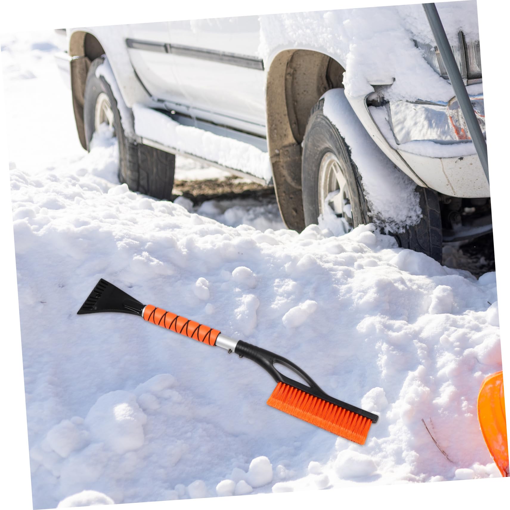 Cabilock 2pezzi Raschietto per Neve Estensibile per Auto Raschietto per Ghiaccio Resistente per Parabrezza e Finestre Auto Dispositivo Multifunzionale per Rimozione della Neve