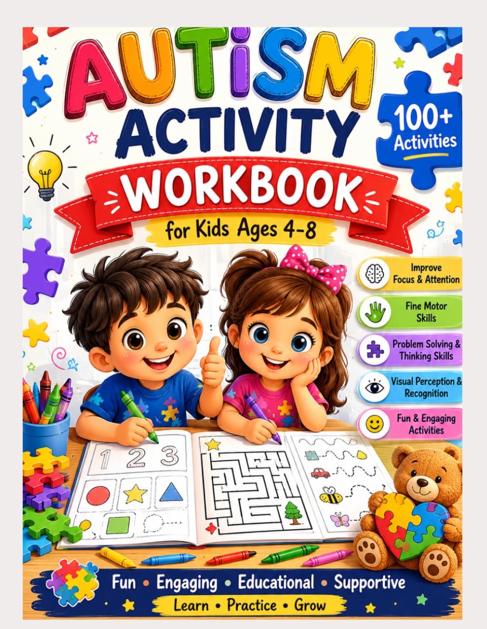 My First Autism Activity Book Educational Activities for Children with Autism and Special Needs: A Fun Workbook Featuring Tracing, Matching, Mazes, ... and Sensory-Friendly Learning Activities