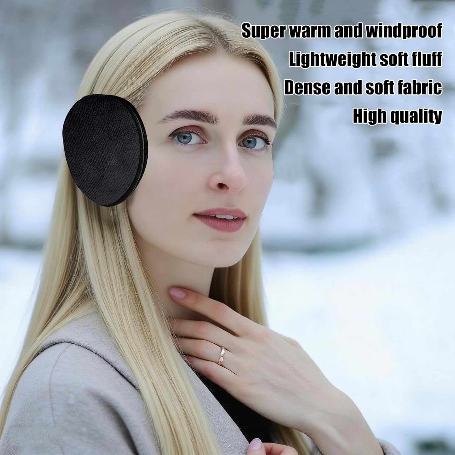 Lightweight Ear Muffs For Adult Unisex Cold Weather Ear Protectors Windproof Plush Earmuff For Students Winter Activity - Image 6