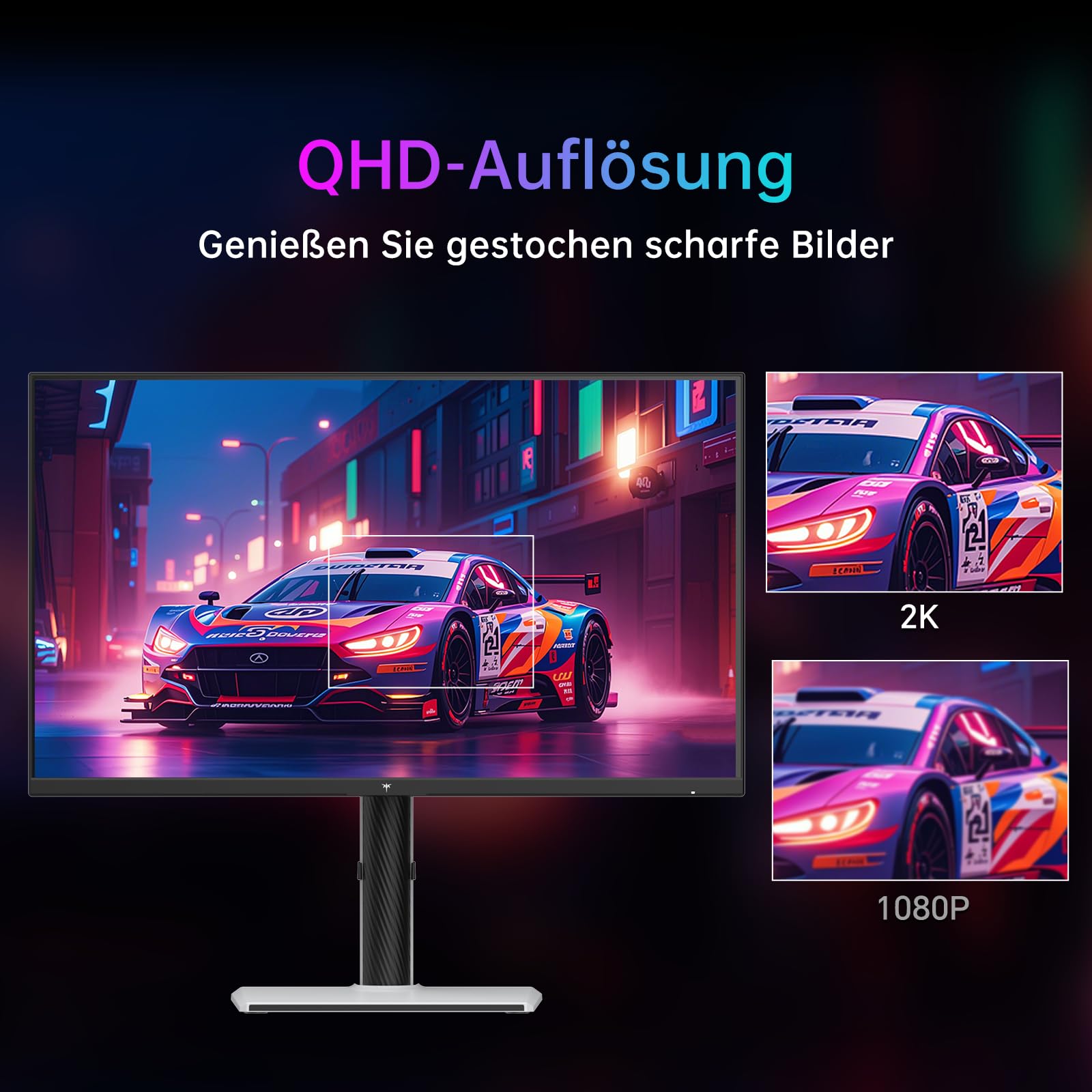 KTC Monitor Gaming 27" WQHD, 2560x1440, 210Hz, 1ms GTG, Fast IPS, Adaptive Sync, Bianco Schermo PC, HDR400, 131% sRGB, Altoparlanti Integrati, Luce blu bassa, VESA 100x100, DP1.4/HDMI 2.0, H27T6