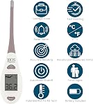 Thermomètre numérique BIOS Medical - Rappel de mémoire, arrêt automatique - Pour oral, rectal, sous le bras